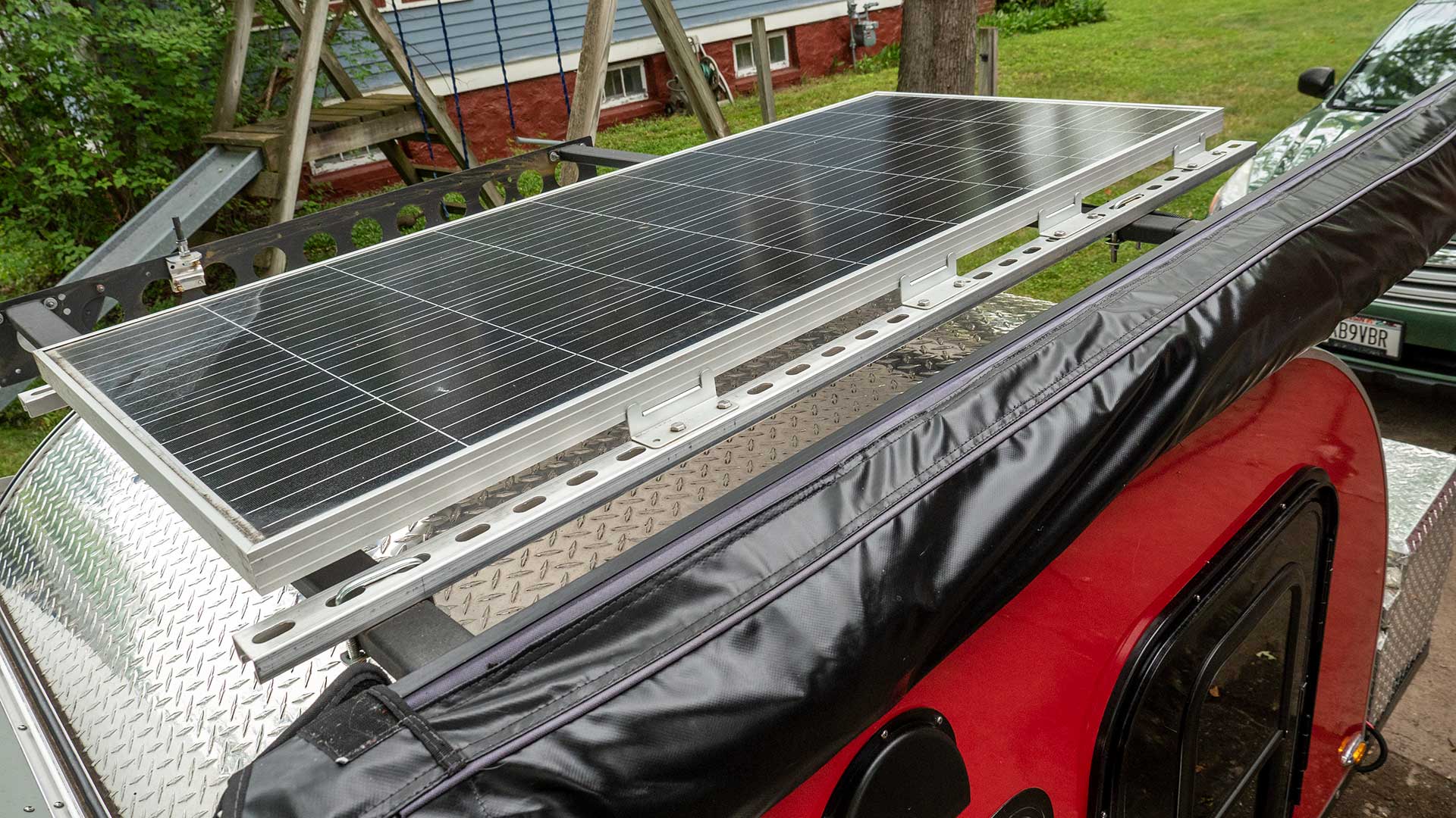 Teardrop Camper Solar Panel System Off Grid Boondocking KB9VBR Antennas